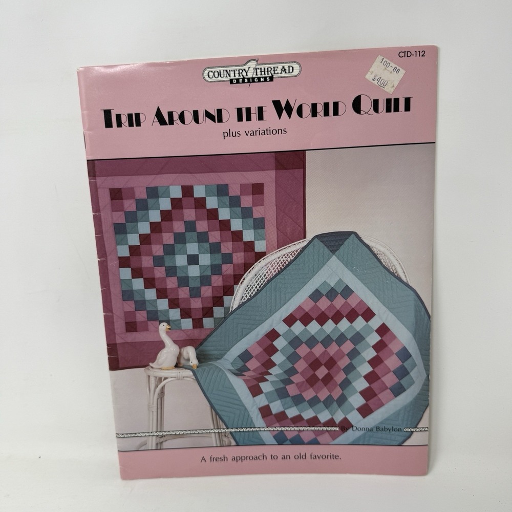 Trip Around The World Quilt Pattern Vintage Crafting Sewing Design